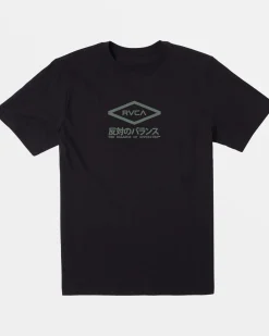 RVCA BOYS STACKHOUSE TEE Black Sale
