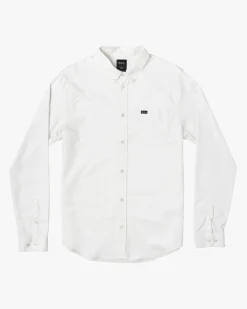 RVCA BOYS THATLL DO STRETCH LONG SLEEVE SHIRT White