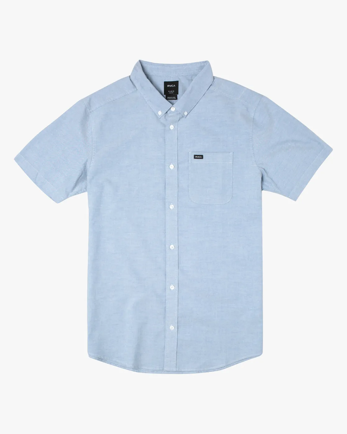 RVCA BOYS THATLL DO STRETCH SHORT SLEEVE SHIRT Oxford Blue Hot