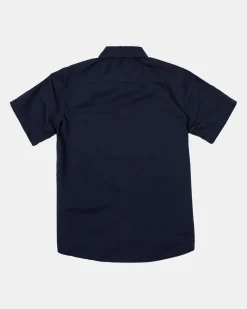 RVCA BOYS THATLL DO STRETCH SHORT SLEEVE SHIRT Navy Marine Sale