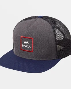 RVCA BOYS VA ALL THE WAY TRUCKER HAT Heather Charcoal/Navy Online