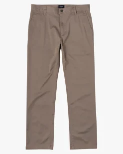 RVCA BOYS WEEKDAY STRETCH STRAIGHT FIT PANTS Dark Khaki Sale