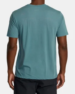 RVCA BRAND REFLECT SPORT TECH TEE Pine Grey New