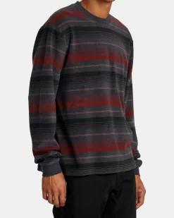 RVCA BRIDGE LONG SLEEVE TEE Garage Blue Sale