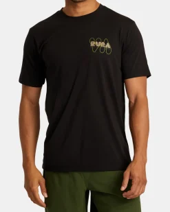 RVCA BUBBLE PRINT SHORT SLEEVE TEE Black Outlet