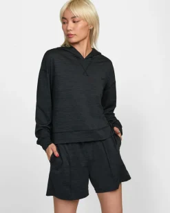 RVCA C-ABLE CROPPED WORKOUT HOODIE Black