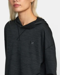 RVCA C-ABLE CROPPED WORKOUT HOODIE Black