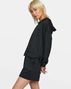 RVCA C-ABLE CROPPED WORKOUT HOODIE Black