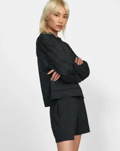 RVCA C-ABLE CROPPED WORKOUT HOODIE Black