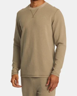 RVCA C-ABLE LONG SLEEVE TEE Dark Khaki Sale