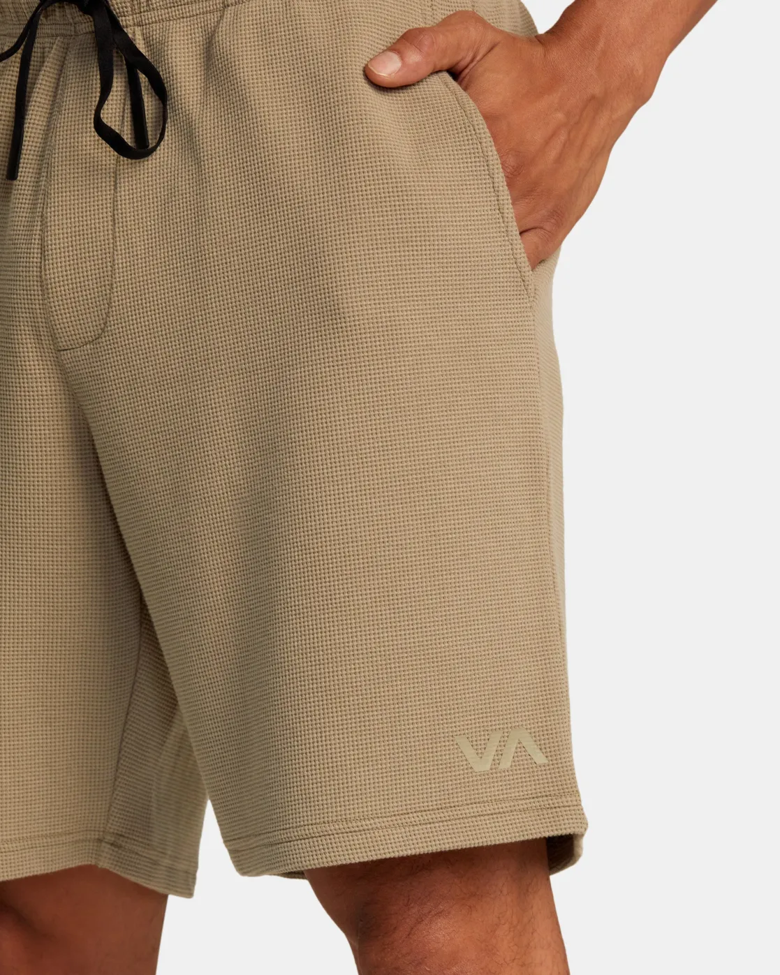 RVCA C-ABLE WAFFLE KNIT SHORTS Dark Khaki Outlet