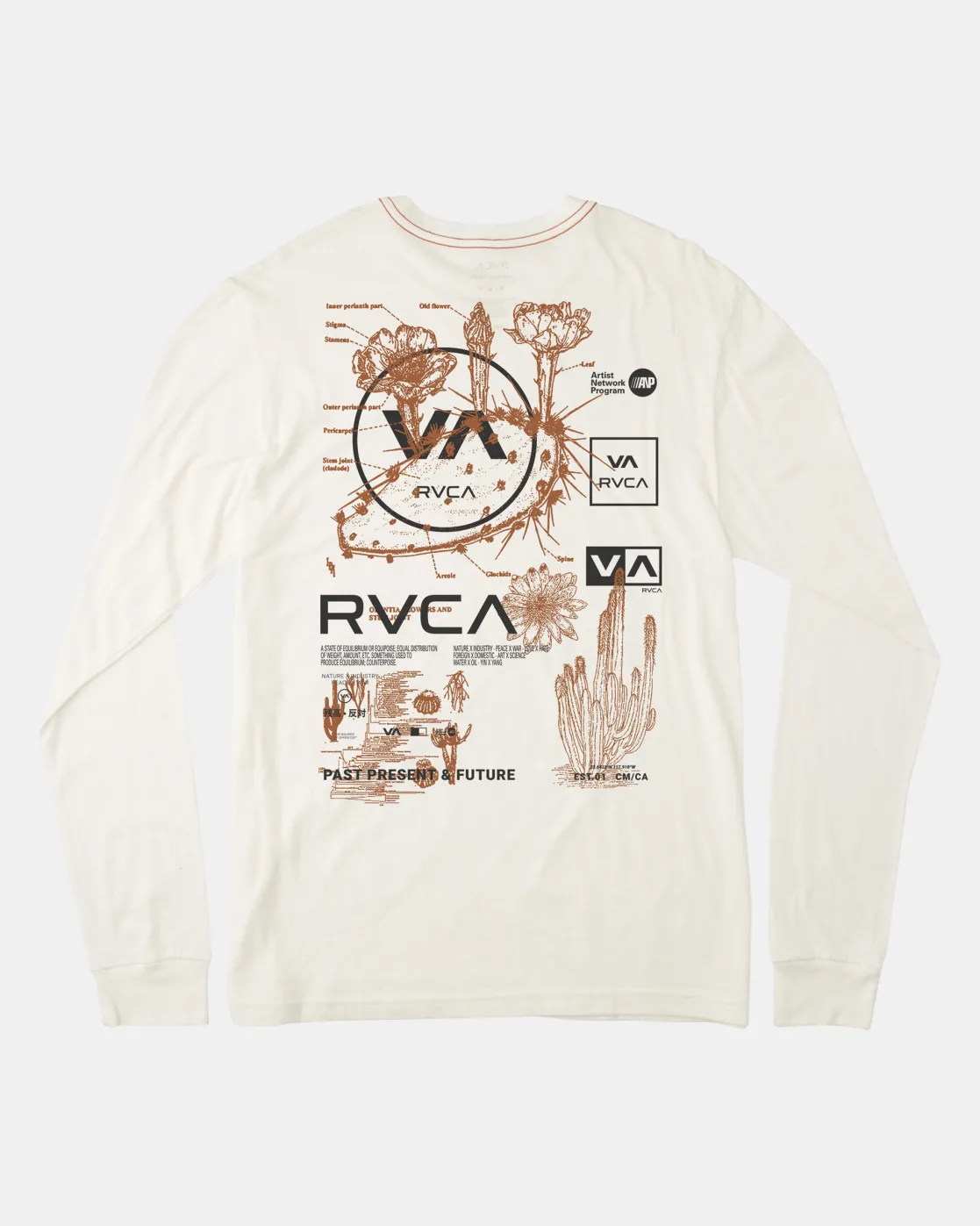 RVCA CACTUSCEA LONG SLEEVE TEE Antique White New