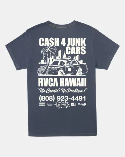 RVCA CASH FOR JUNK TEE Moody Blue Outlet