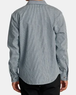 RVCA Chainmail Hickory Long Sleeve Overshirt Hot