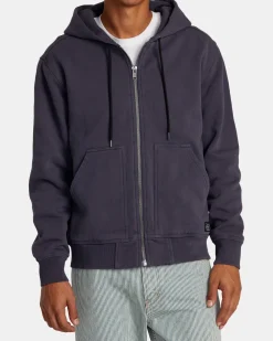 RVCA CHAINMAIL ZIP-UP HOODED SWEATSHIRT Ink Best