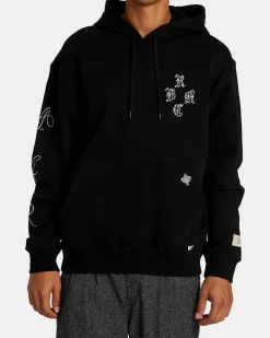 RVCA CHEFS KISS HOODIE Black Discount