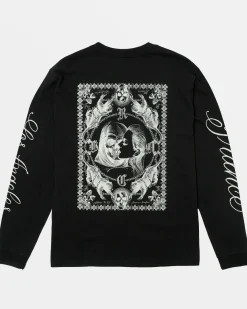 RVCA CHEFS KISS LONG SLEEVE T-SHIRT Black Clearance