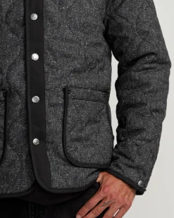 RVCA CHEFS KISS QUILTED JACKET Charcoal Heather