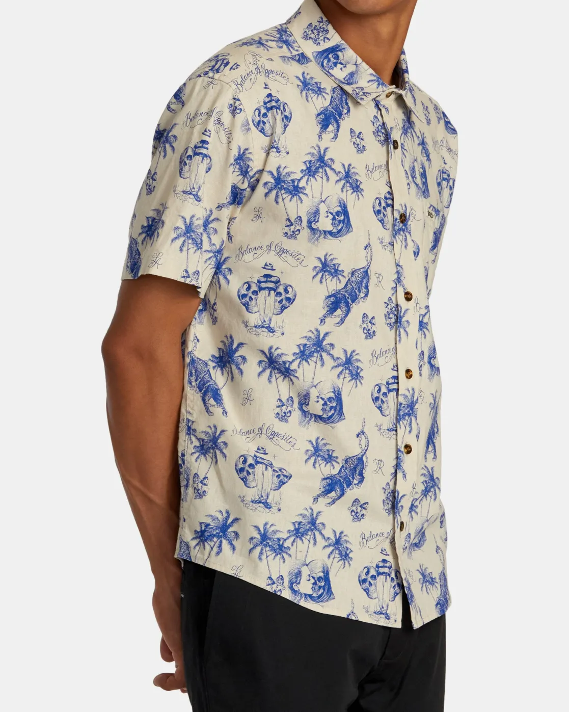 RVCA CHEFS KISS SHORT SLEEVE SHIRT Natural Sale