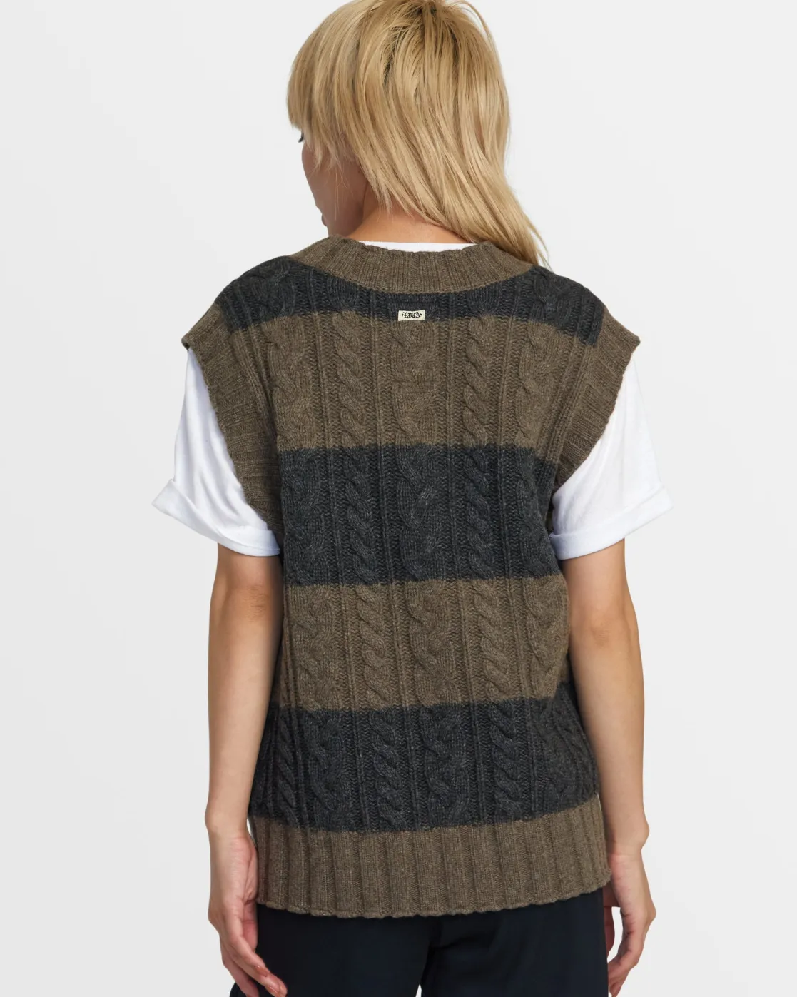 RVCA CHEFS KISS SWEATER VEST Black New
