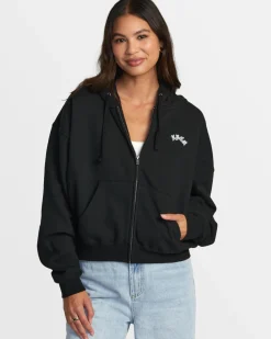 RVCA CHEFS KISS ZIP-UP HOODIE Rvca Black Sale