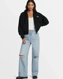 RVCA CHEFS KISS ZIP-UP HOODIE Rvca Black Sale