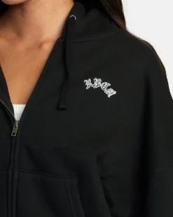 RVCA CHEFS KISS ZIP-UP HOODIE Rvca Black Sale