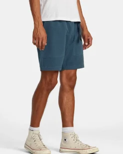 RVCA CIVIC CITY ELASTIC WAIST SHORTS Duck Blue Outlet