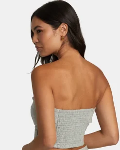 RVCA CLAIRE TUBE TOP Dark Khaki Best
