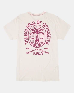 RVCA CLIFF SHORE TEE Antique White New