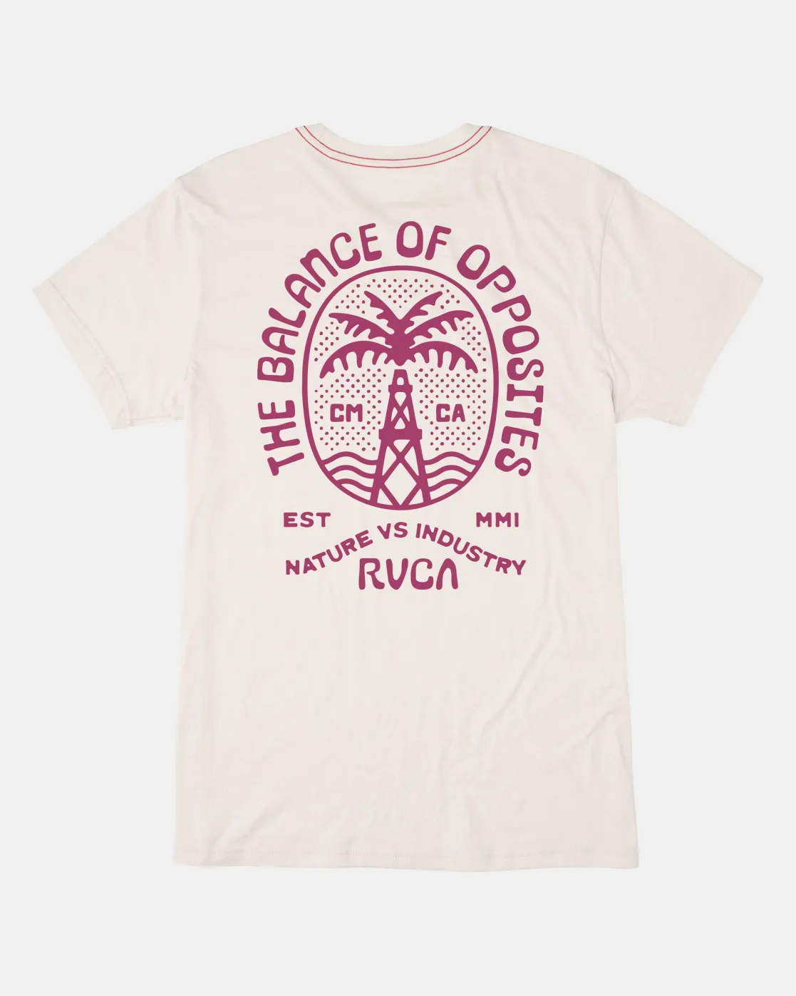 RVCA CLIFF SHORE TEE Antique White New