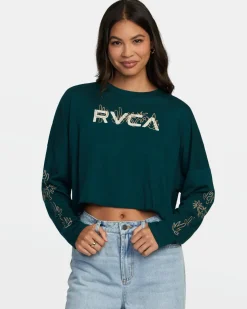 RVCA CLOUD LONG SLEEVE TEE Ponderosa Pine Sale
