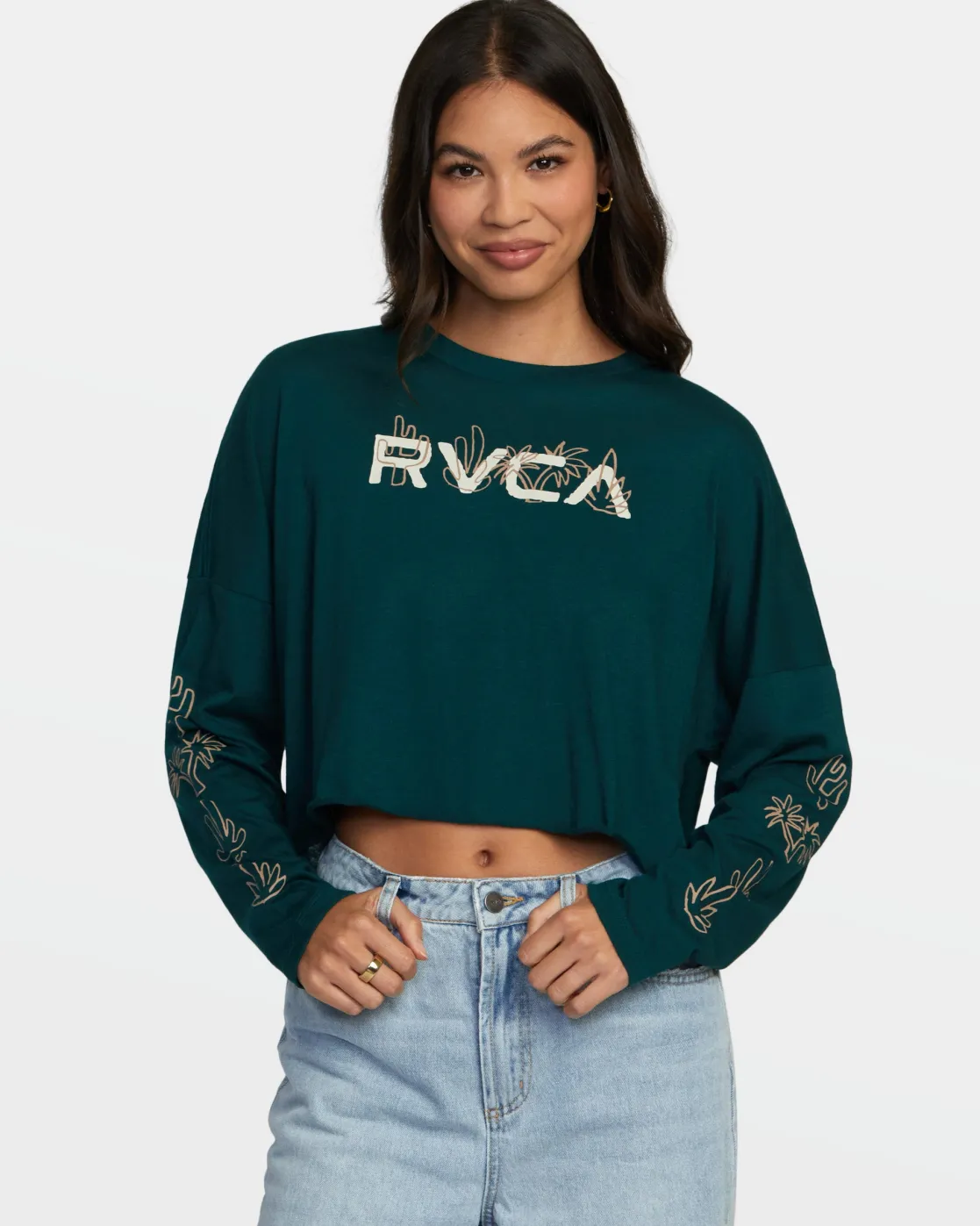 RVCA CLOUD LONG SLEEVE TEE Ponderosa Pine Sale