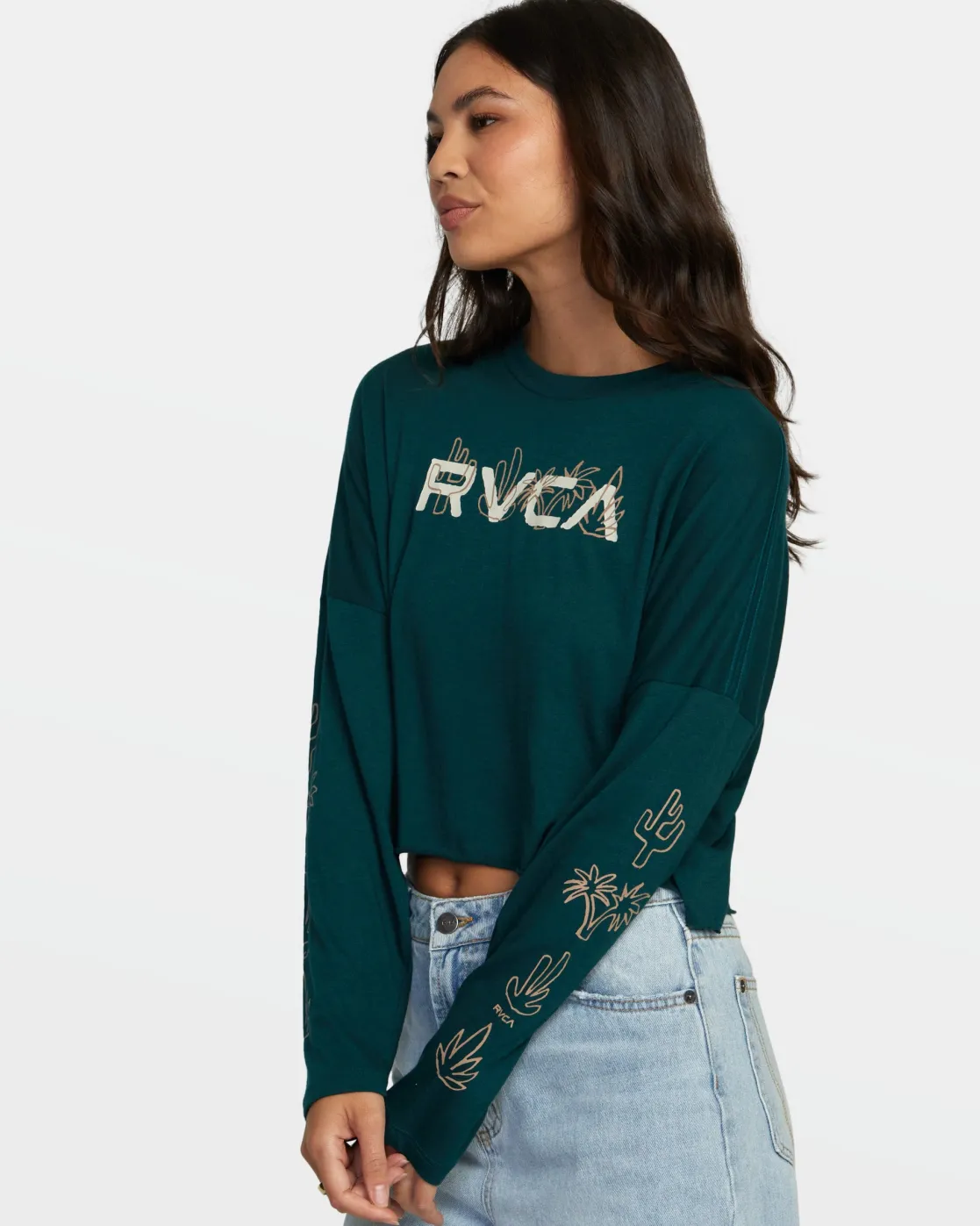 RVCA CLOUD LONG SLEEVE TEE Ponderosa Pine Sale