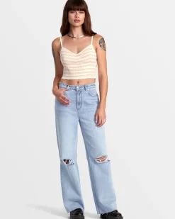 RVCA COCO DENIM JEANS Bleached Indigo