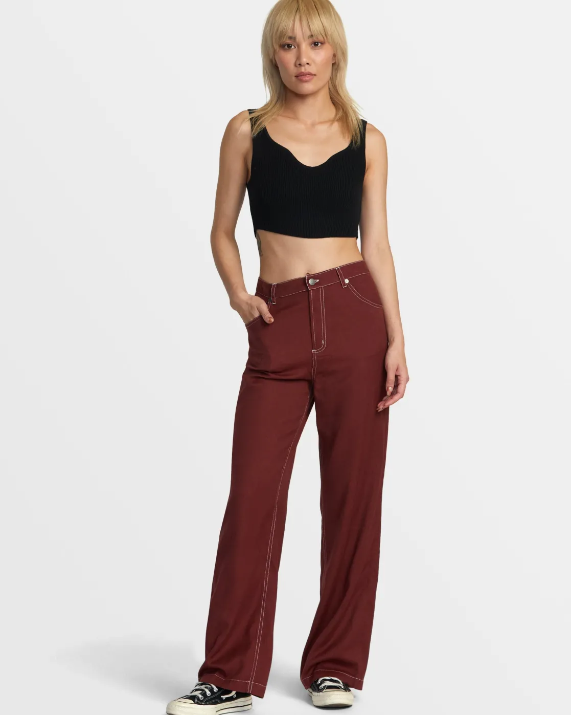 RVCA COCO PANTS Madder Brown