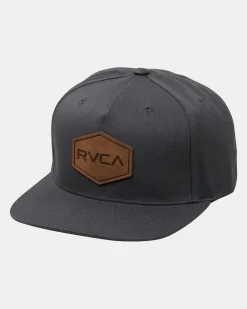 RVCA COMMONWEALTH DLX SNAPBACK HAT Charcoal Discount