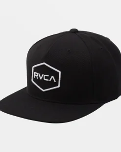 RVCA COMMONWEALTH SNAPBACK HAT Black/White Best