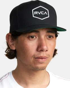 RVCA COMMONWEALTH SNAPBACK HAT Black/White Best