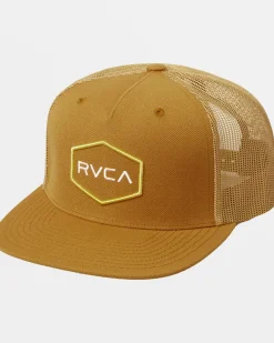 RVCA COMMONWEALTH TRUCKER HAT Camel Outlet