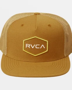 RVCA COMMONWEALTH TRUCKER HAT Camel Outlet