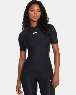 RVCA COMPRESSION SHORT SLEEVE SURF TEE Black Best