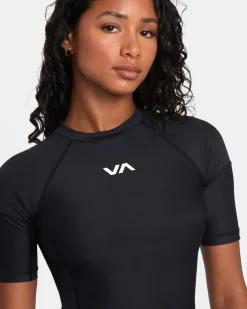 RVCA COMPRESSION SHORT SLEEVE SURF TEE Black Best