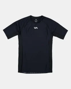 RVCA COMPRESSION TECHNICAL SHORT SLEEVE TOP Black Outlet