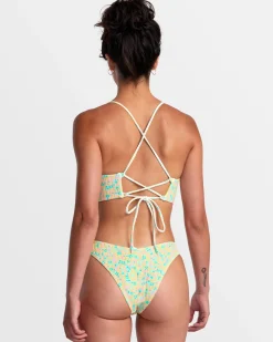 RVCA CONFETTI V-FRONT FRENCH BIKINI BOTTOMS Neon Green Online