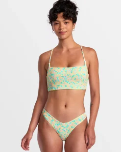 RVCA CONFETTI V-FRONT FRENCH BIKINI BOTTOMS Neon Green Online