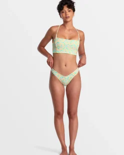 RVCA CONFETTI V-FRONT FRENCH BIKINI BOTTOMS Neon Green Online
