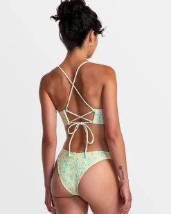 RVCA CONFETTI V-FRONT FRENCH BIKINI BOTTOMS Neon Green Online