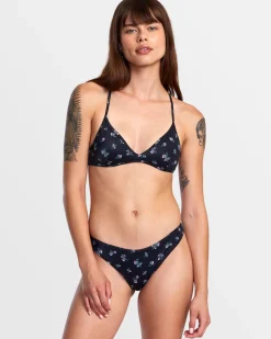 RVCA CONTEMPO CROSSBACK TRIANGLE BIKINI TOP Black Clearance