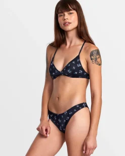 RVCA CONTEMPO CROSSBACK TRIANGLE BIKINI TOP Black Clearance